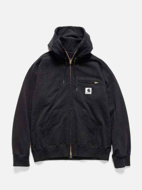 sacai x Carhartt WIP Cotton Jersey Hoodie Black
