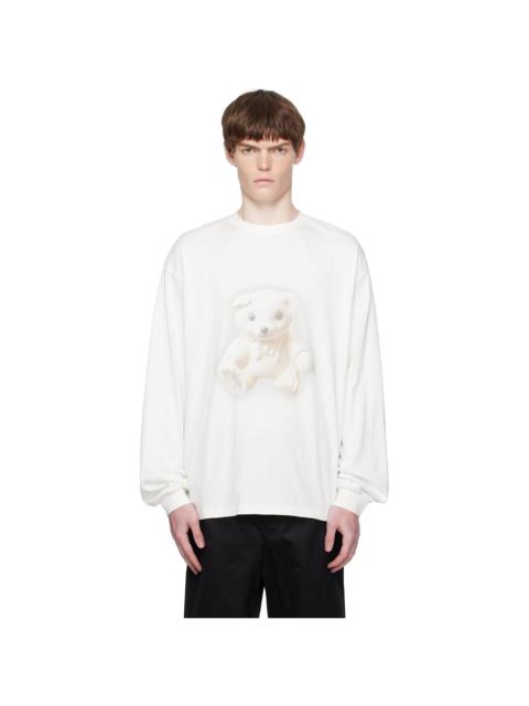 We11done White Glow Teddy Long-Sleeved T-shirt