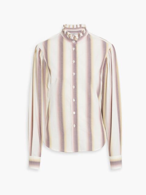 Isabel Marant Étoile Jancis ruffled striped cotton shirt