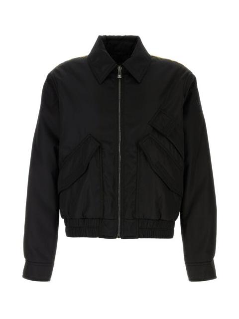 Versace Man Black Nylon Bomber Jacket