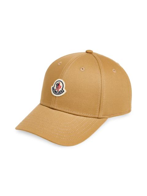Moncler Moncler Logo Patch Baseball Cap in Beige at Nordstrom