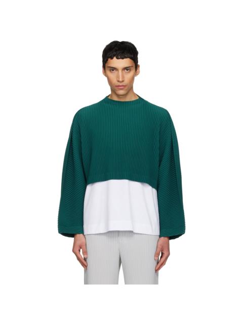 ISSEY MIYAKE Green Color Pleats 1 Top