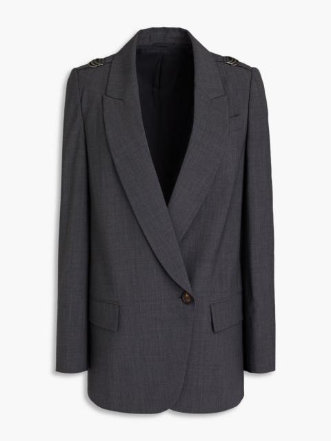 Brunello Cucinelli Ring-embellished wool-blend blazer