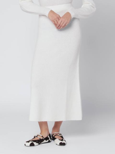 Max Mara Ivory skirt in stretch cashmere knit