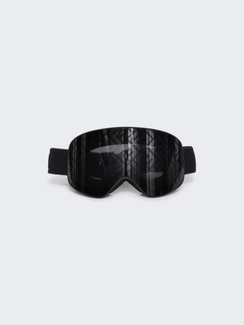 FENDI Ski Mask With Logo Mirrored Lenses Shiny Black