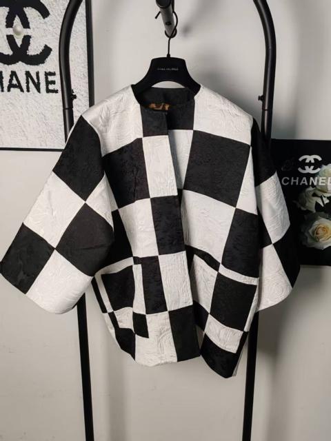 Dolce & Gabbana Dolce & Gabbana Black And White Grid Short Sleeve Jacket