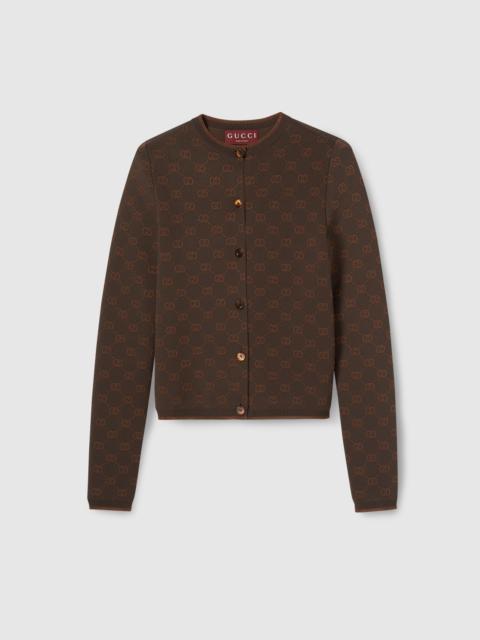 GUCCI Stretch GG viscose jacquard cardigan
