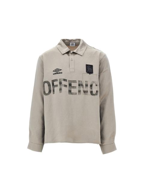 umbro Umbro Satin Shirt with Logo Embroidery Beige Men
