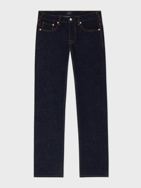 Paul Smith Standard-Fit Indigo-Rinse 'Crosshatch Stretch' Jeans
