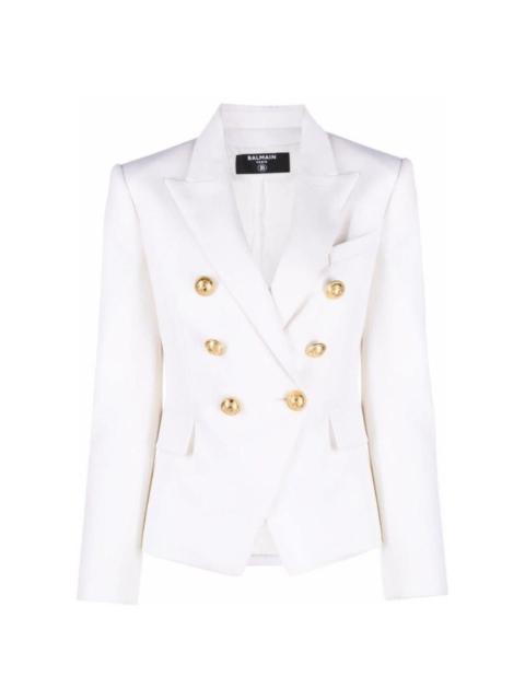 Balmain Double Breasted White Blazer
