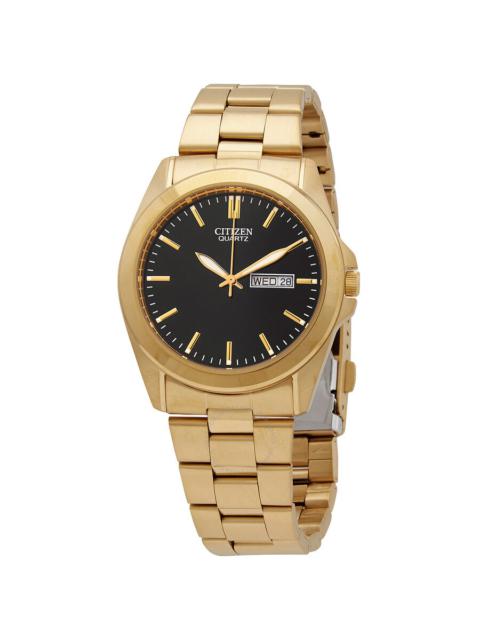 Other Designers Citizen Quartz Black Dial Yellow Gold-tone Men's Watch BF0582-51F