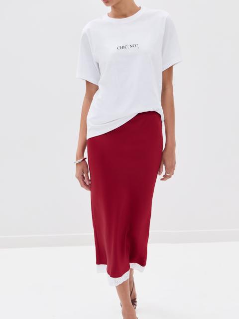 Victoria Beckham Lace Trim Slip Skirt