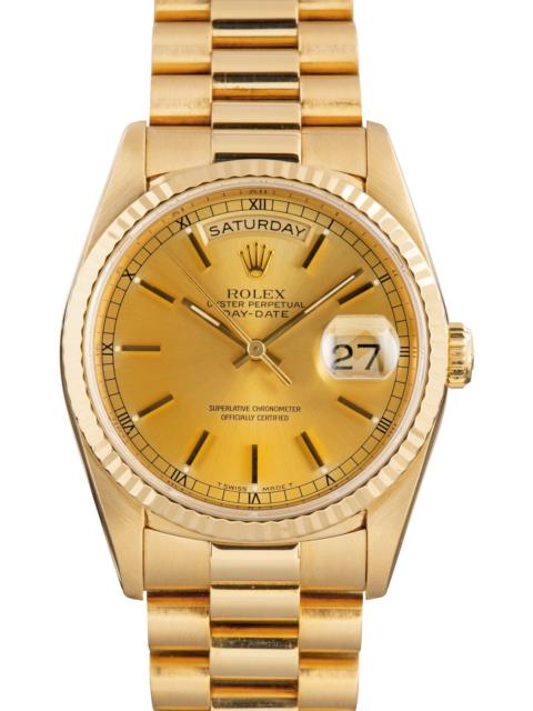 ROLEX Pre-Owned Rolex Day-Date 36 Champagne Dial Ref 18238 President