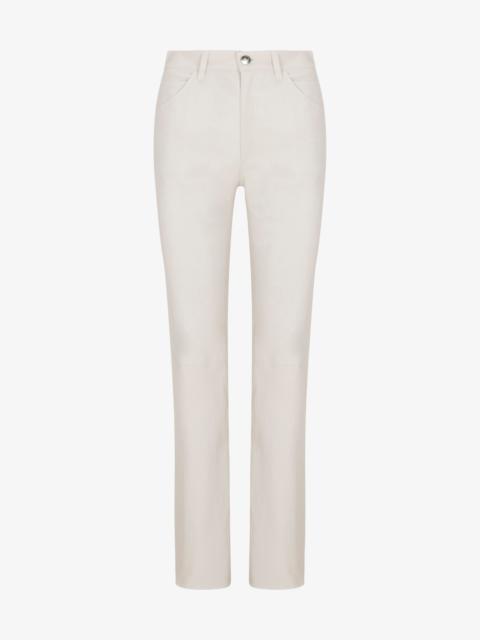 SPRWMN SHELL LEATHER CROPPED TROUSERS