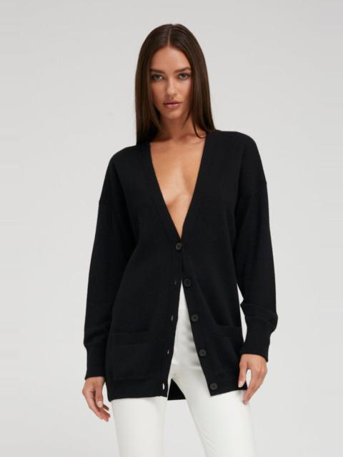 SPRWMN BLACK CASHMERE BOYFRIEND CARDIGAN