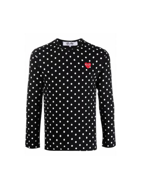 Comme des Garçons PLAY Polka Dots With Red Emblem Tee Unisex