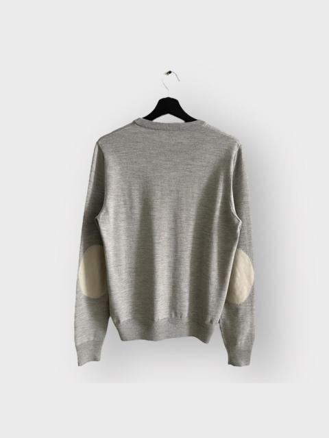 ARCHIVAL! Louis Vuitton Lambskin Leather Patch Logo Sweater