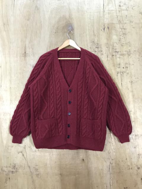 Other Designers Homespun Knitwear - Unbrand Bamboo Twisted Cable Knit Cardigan Streetwear