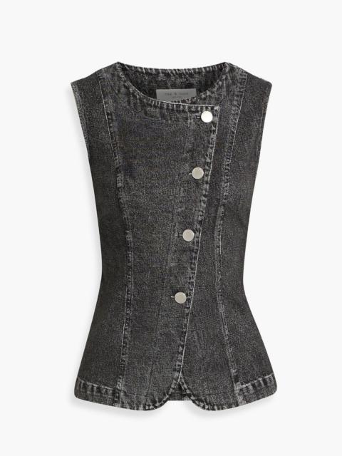 rag & bone Miramar Olivia denim-effect print ponte vest