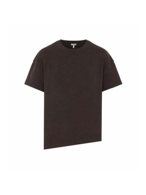 Loewe Loewe Women Asymmetric T-Shrit With Mini Anagram Logo