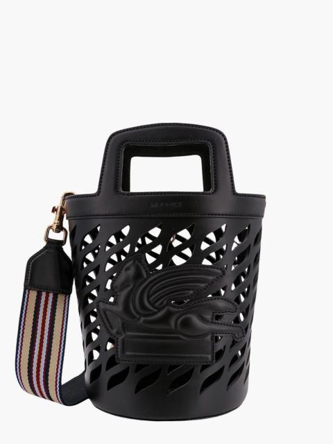 Etro Etro Perforated Leather Bucket Bag  With Shoulder Strap