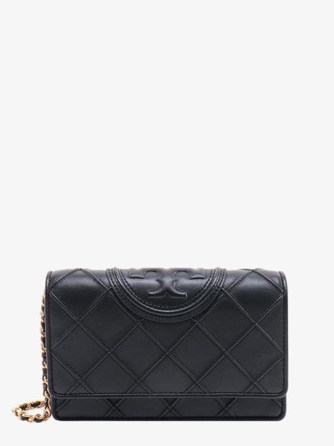 Tory Burch - Tory Burch Stitched Leather Shoulder Bag With Embossed Logo