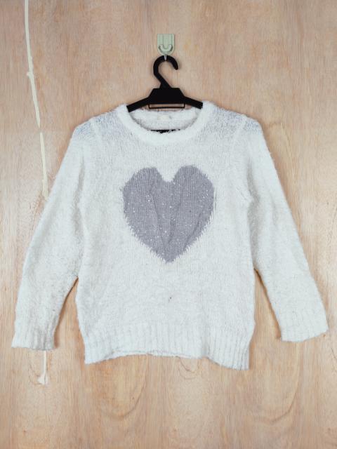 Other Designers Japanese Brand - GU (Love) White Shag Shaggy Fur Mohair Knitwear #S277