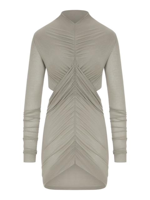 Rick Owens Rick Owens Women Long Draped Viscose T-Shirt With Long Sleeves