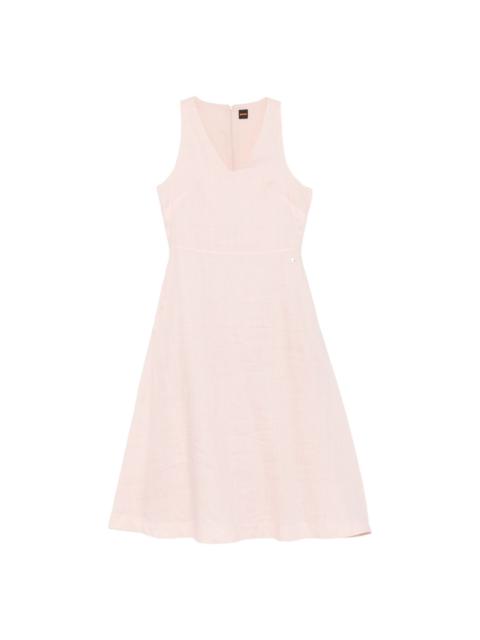 V-neck midi dress