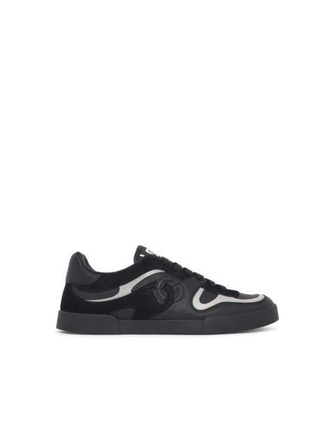 Dolce & Gabbana Dolce & Gabbana STROBEL Portofino Black Leather Sneakers