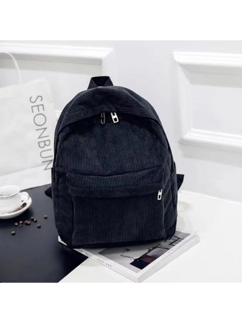 Other Designers Exquisite Solid Black Women Backpack Good Size Soft Knapsack Bag Zipper Adjustable