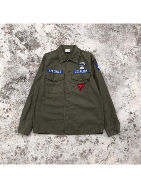 Other Designers ALPHA INDUSTRIES Rare Patches Design Button Jacket
