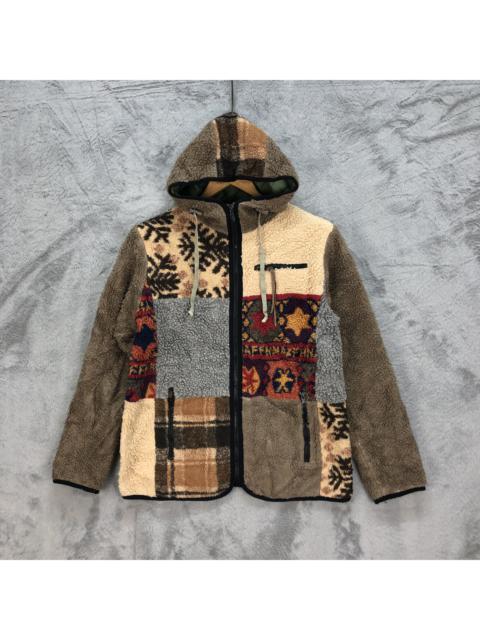 Other Designers Japanese Brand - agile Patchwork Design Fleece Sherpa Jacket #5409-188