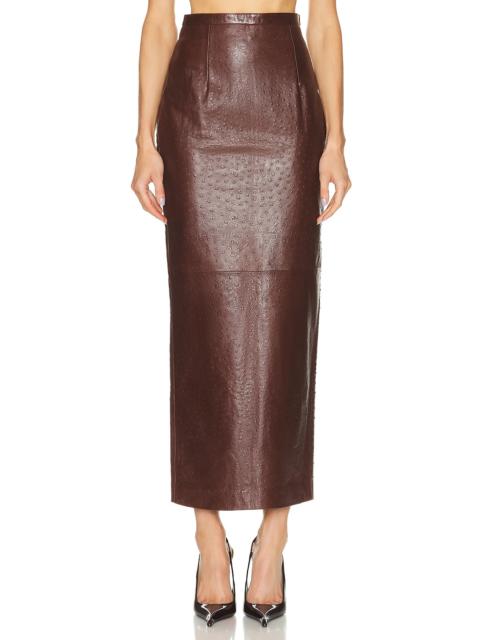 THE NEW ARRIVALS ILKYAZ OZEL Raja Leather Skirt