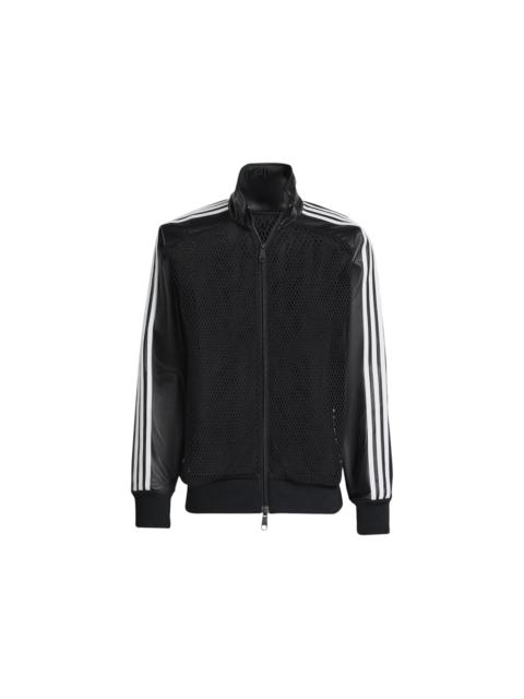 adidas adidas x Jeremy Scott Faux Leather Mesh Track Top Black