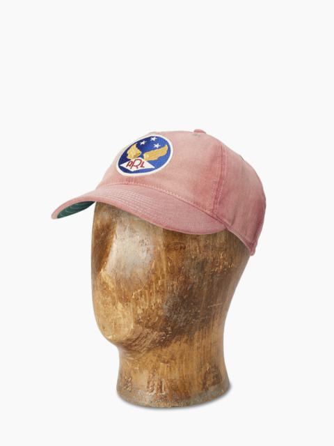RRL by Ralph Lauren RRL WINGED-LOGO BASEBALL CAP GARMENT-DYED FADED RED
