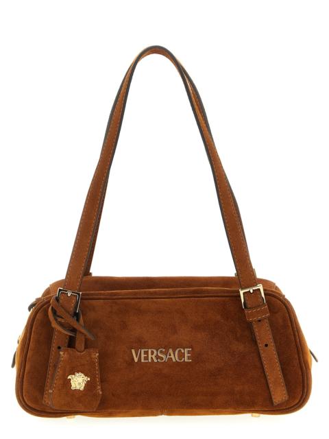 VERSACE Suede Shoulder Bag Shoulder Bags Brown