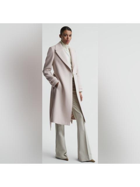 Other Designers New Reiss Tor Belted Wool Blend Coat Peacoat Trench Coat Sz 4‎ $625