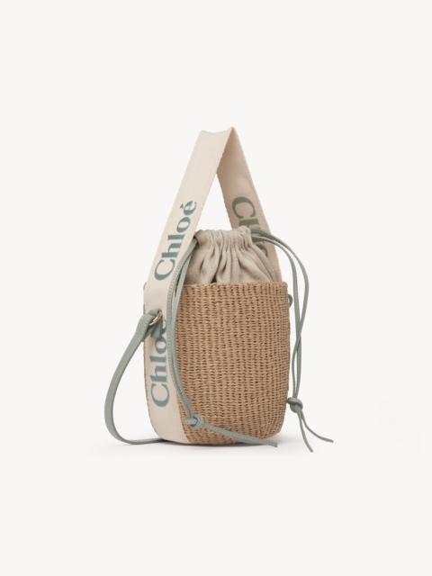 Chloé SMALL WOODY BASKET IN NATURAL FIBERS
