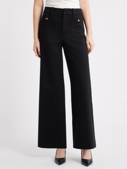 FRAME FRAME The Modernist High Waist Wide Leg Pants in Black at Nordstrom