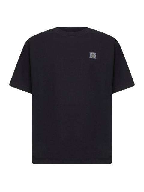 Stone Island Black jersey logo patch T-shirt