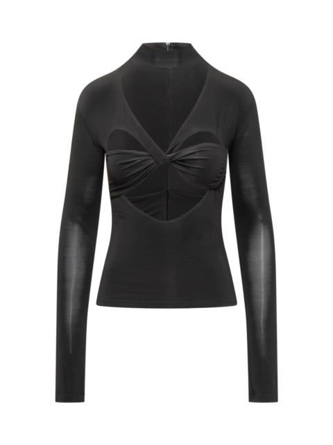 Heart Turtle Neck Top
