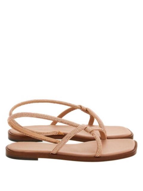 FERRAGAMO Ferragamo Floriane Knotted Strap Flat Sandals, Size 7 C