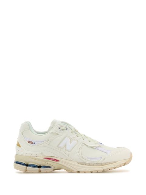 New Balance White suede and mesh 2002R sneakers