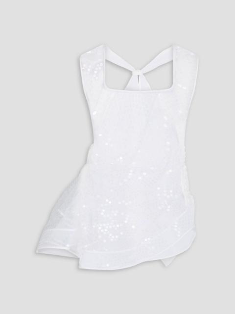 JACQUEMUS Le Debardeur Perle sequined tulle top