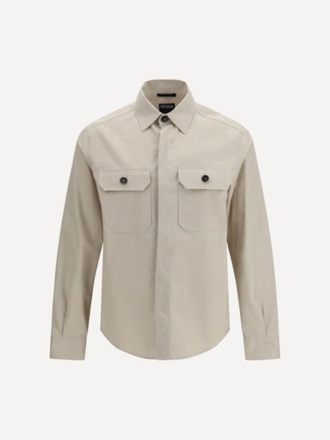 ZEGNA Linen wool and silk Shirt jacket