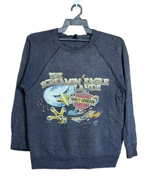 Other Designers VINTAGE 80s HARLEY DAVIDSON PAPERTHIN DISTRESSED SWEATSHIRT