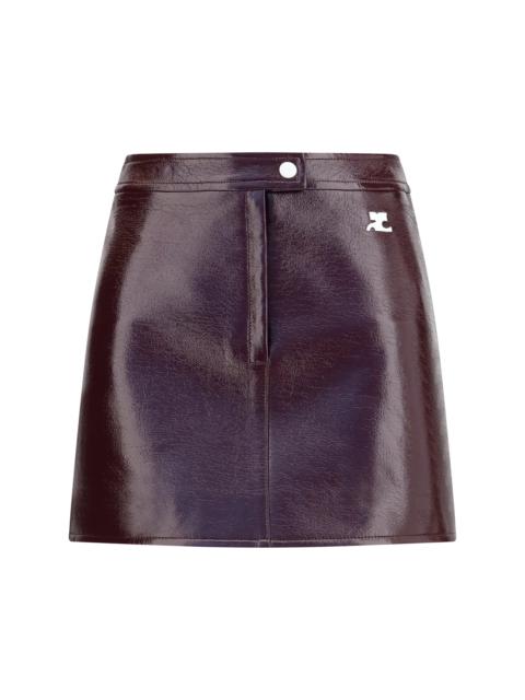 courrèges Courrèges Vinyl Mini Skirt Burnt Red