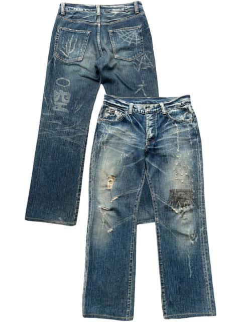 Other Designers Japanese Brand - Vintage Spider Japan Distressed Ripped Denim Jeans 32x28