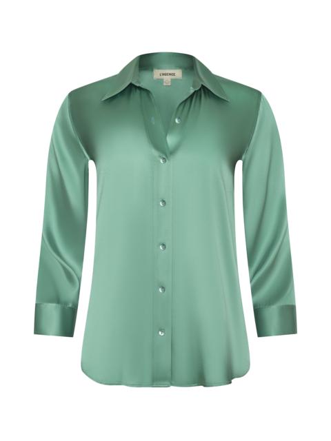 L'AGENCE Dani Silk Blouse
